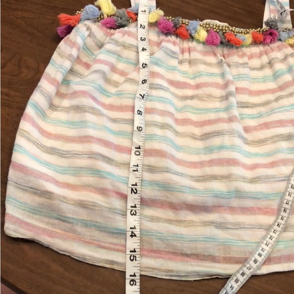 Honey Punch Striped Beaded Tassel Lined Tank - Picture 10 of 11